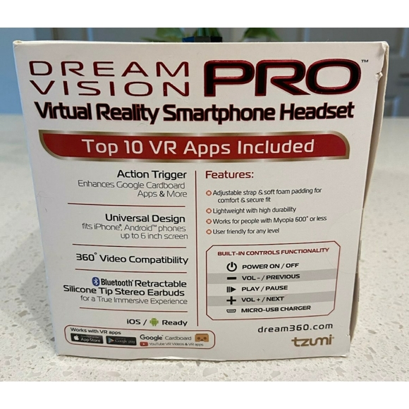 Tzumi VR, AR & Accessories Dream Vision Pro Virtual Reality Smart